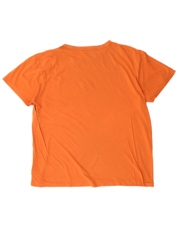 Polo Ralph Lauren Mens Graphic T-Shirt Top Medium Orange Cotton