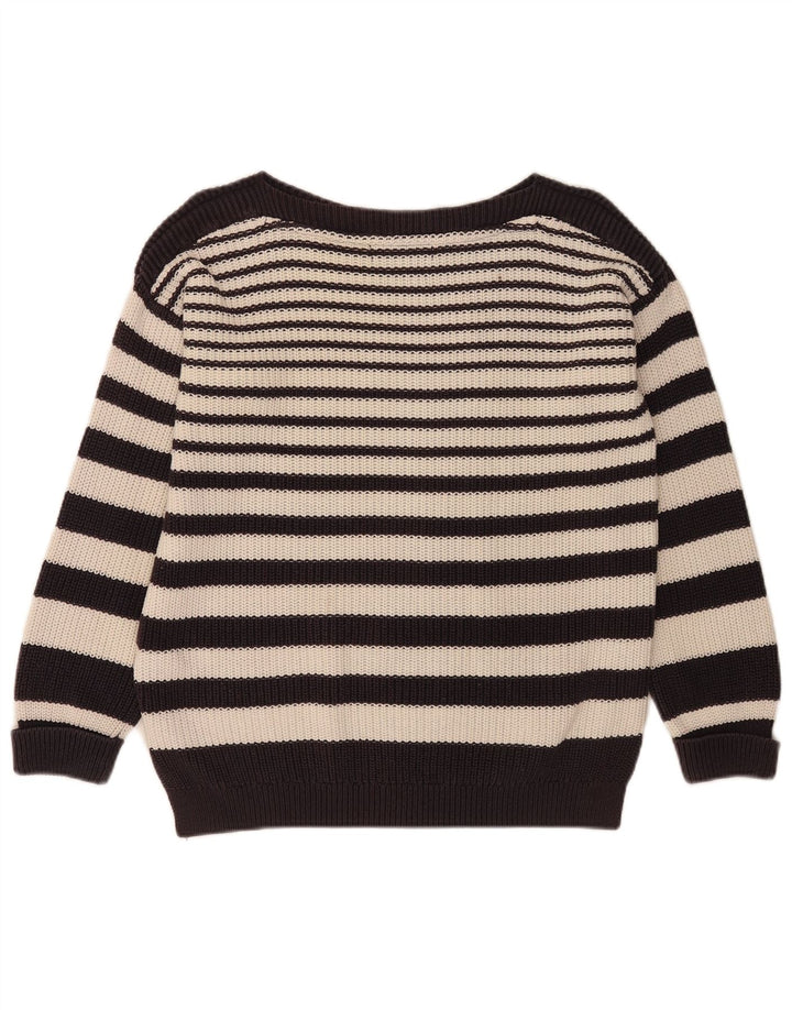 Marks & Spencer Womens Boat Neck Jumper Sweater UK 14 Medium Navy Blue