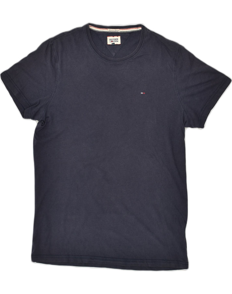 TOMMY HILFIGER Mens T-Shirt Top XL Navy Blue Cotton | Vintage Tommy Hilfiger | Thrift | Second-Hand Tommy Hilfiger | Used Clothing | Messina Hembry 