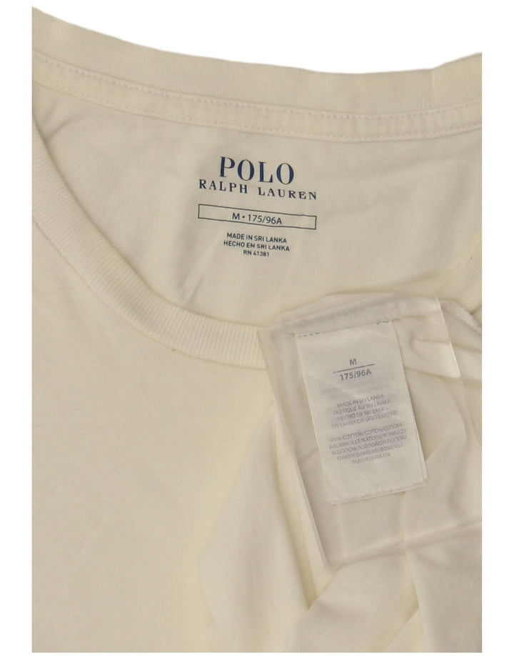 Polo Ralph Lauren Mens T-Shirt Top Medium White Cotton