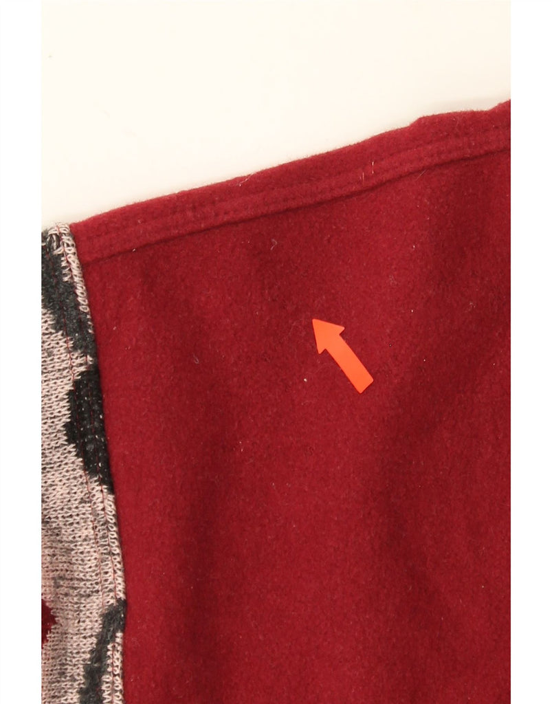 CARLO COLUCCI Womens Crew Neck Jumper Sweater IT 50 XL Burgundy Fair Isle Vintage Carlo Colucci and Second-Hand Carlo Colucci from Messina Hembry 