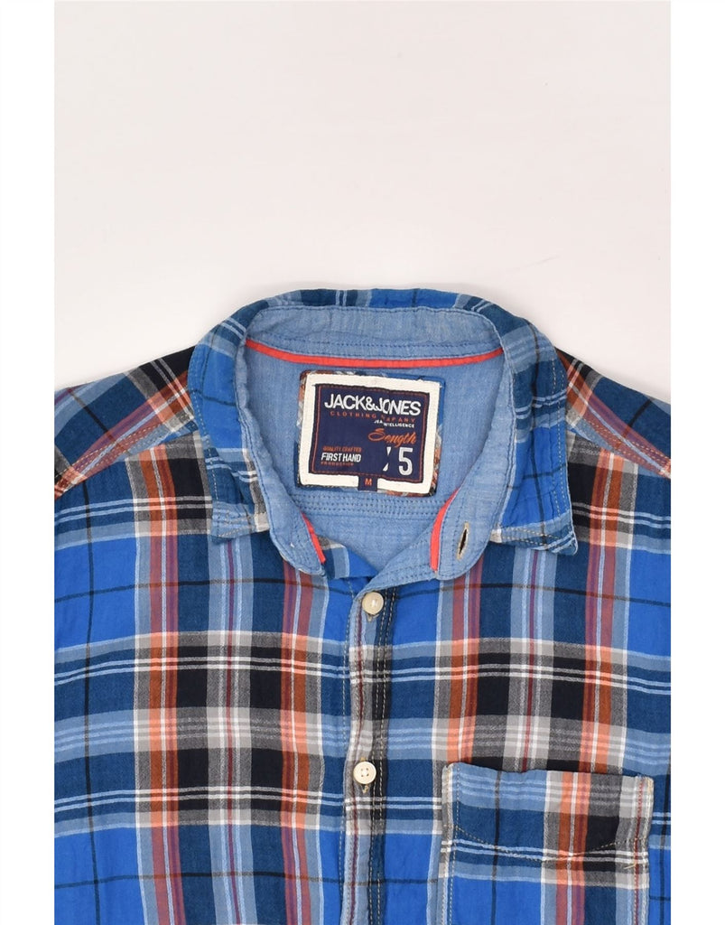 JACK & JONES Mens Shirt Medium Blue Check Cotton | Vintage Jack & Jones | Thrift | Second-Hand Jack & Jones | Used Clothing | Messina Hembry 