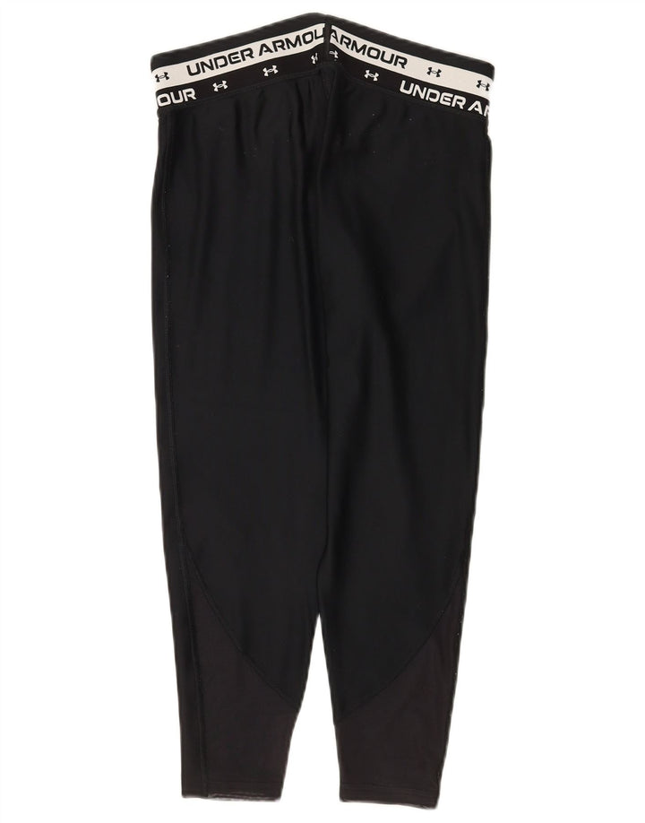 Under Armour Girls Graphic Leggings 11-12 Years Large Black Polyester