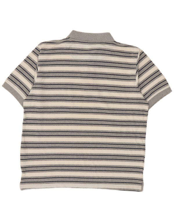 Levi's Mens Polo Shirt 2XL Grey Striped Cotton