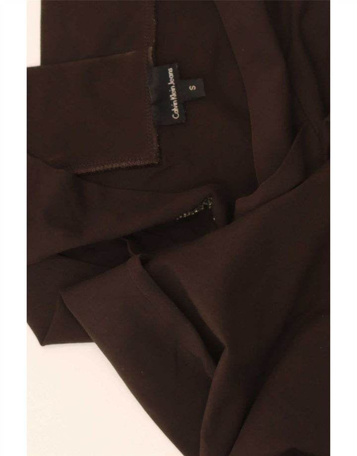 Calvin Klein Jeans Womens Graphic Vest Top UK 10 Small Brown