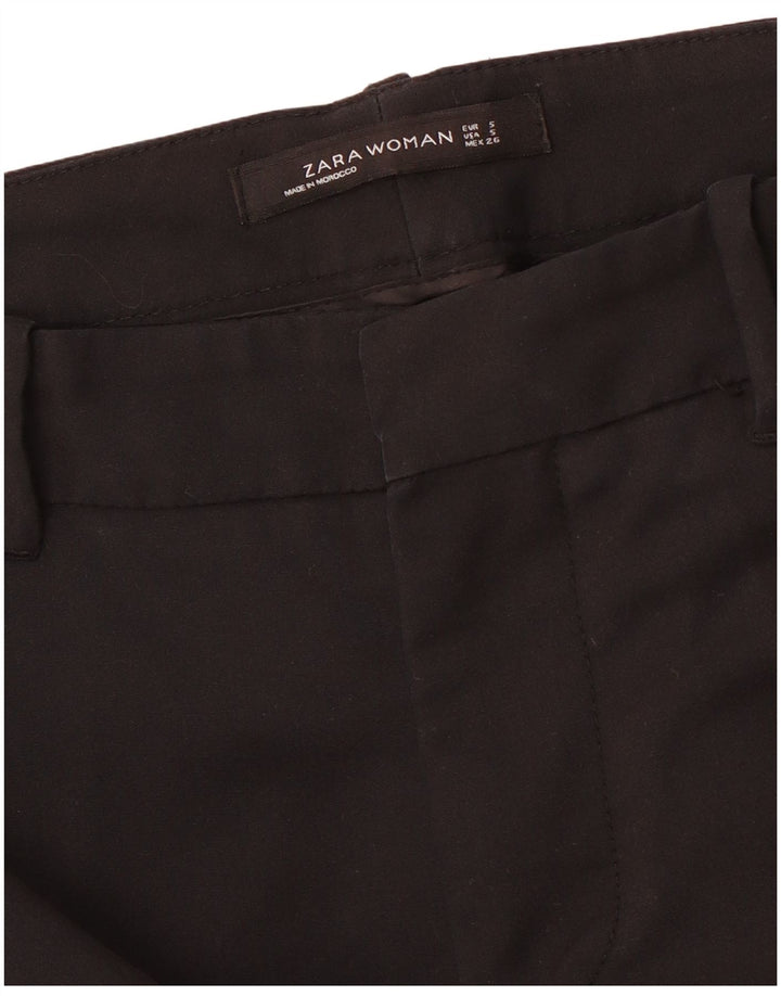 Zara Womens Slim Chino Trousers Small W26 L27 Black