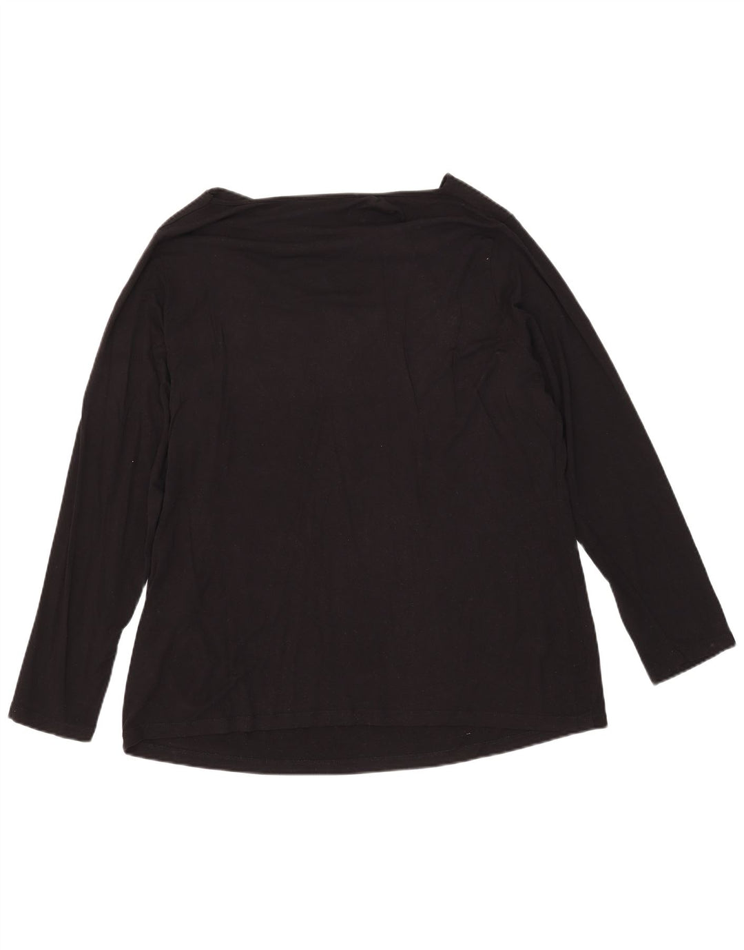 Perte by Krizia Womens Abstract Pattern Top Long Sleeve UK 18 XL Black