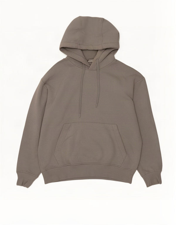 Zara Mens Loose Fit Hoodie Jumper Medium Grey Cotton