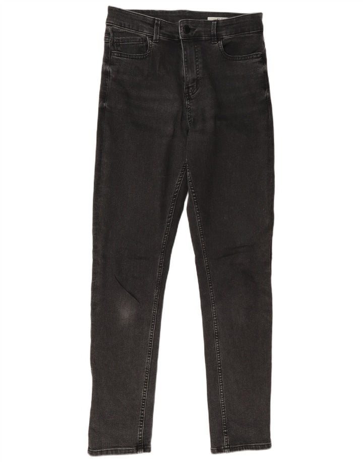 Marks & Spencer Womens Slim Jeans UK 10 Small W27 L29 Black Cotton