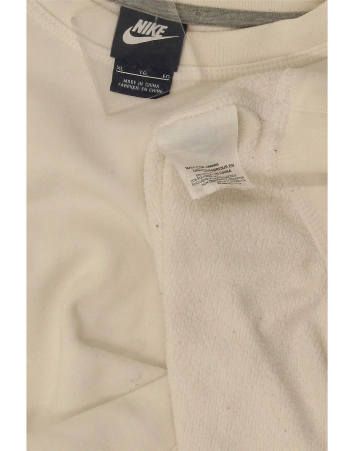 Nike Mens Sweatshirt Jumper XL Off White Cotton