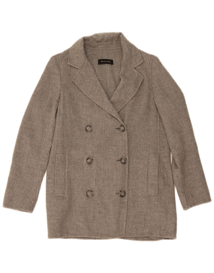 Massimo Dutti Womens Double Breasted Oversized Blazer Jacket EU 36 XS Grey