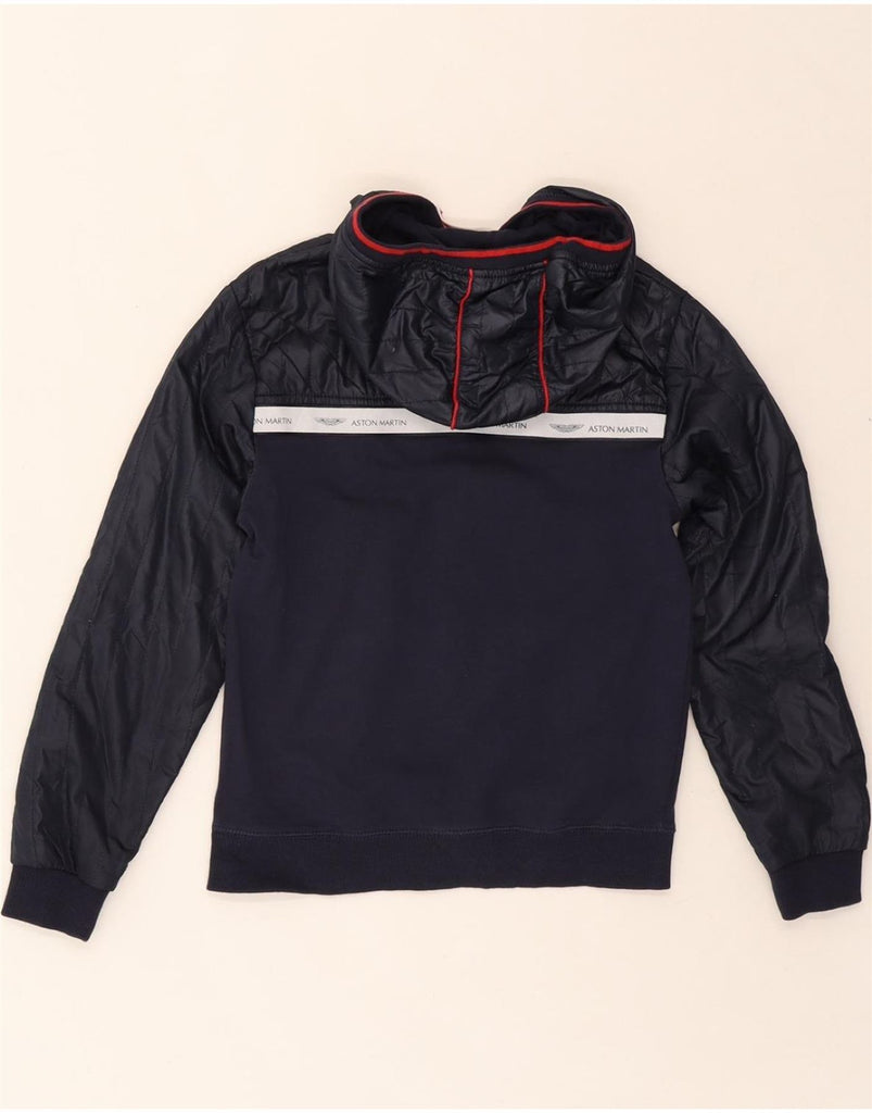 ASTON MARTIN Boys Hooded Bomber Jacket 11-12 Years Navy Blue Cotton Vintage Aston Martin and Second-Hand Aston Martin from Messina Hembry 