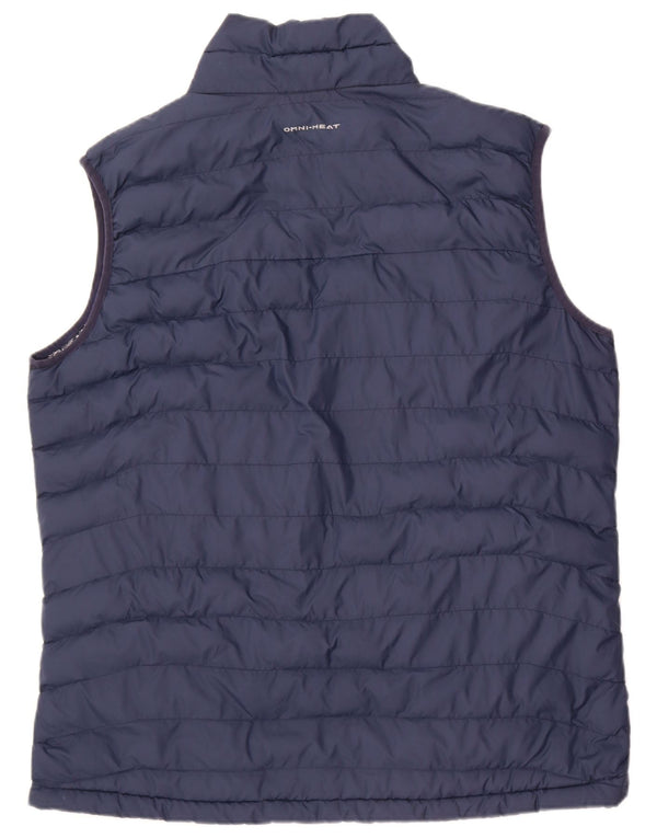 Columbia Mens Omni-Heat Padded Gilet UK 42 XL Navy Blue Polyester
