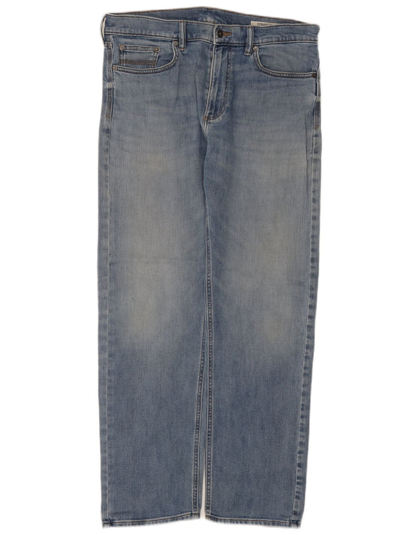 Marks & Spencer Mens Straight Jeans W34 L31 Blue Cotton