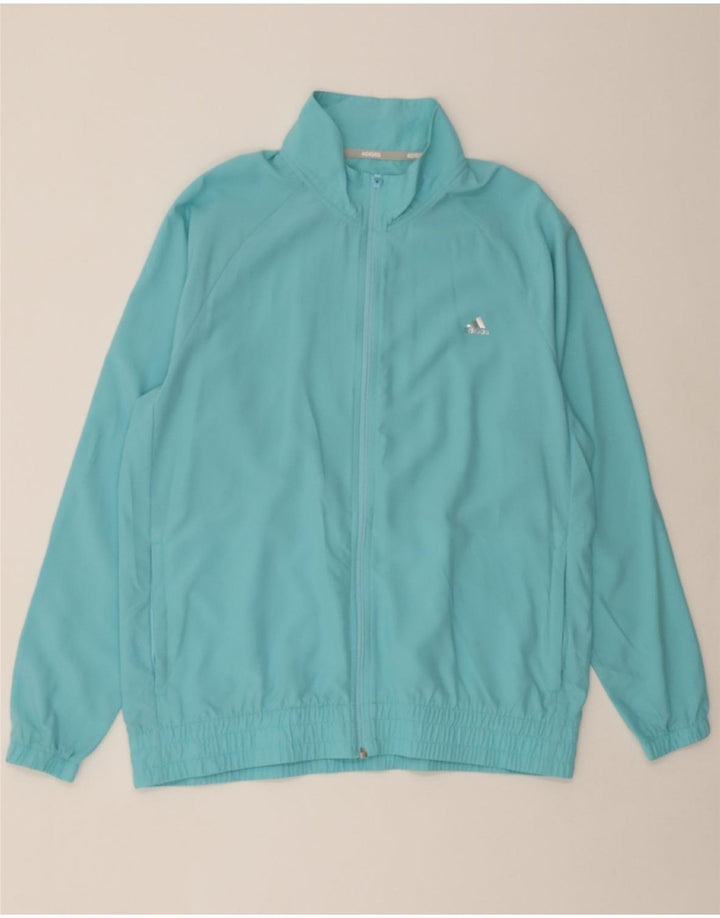 ADIDAS Mens Golf Tracksuit Top Jacket Large Blue Polyester Vintage Adidas and Second-Hand Adidas from Messina Hembry 