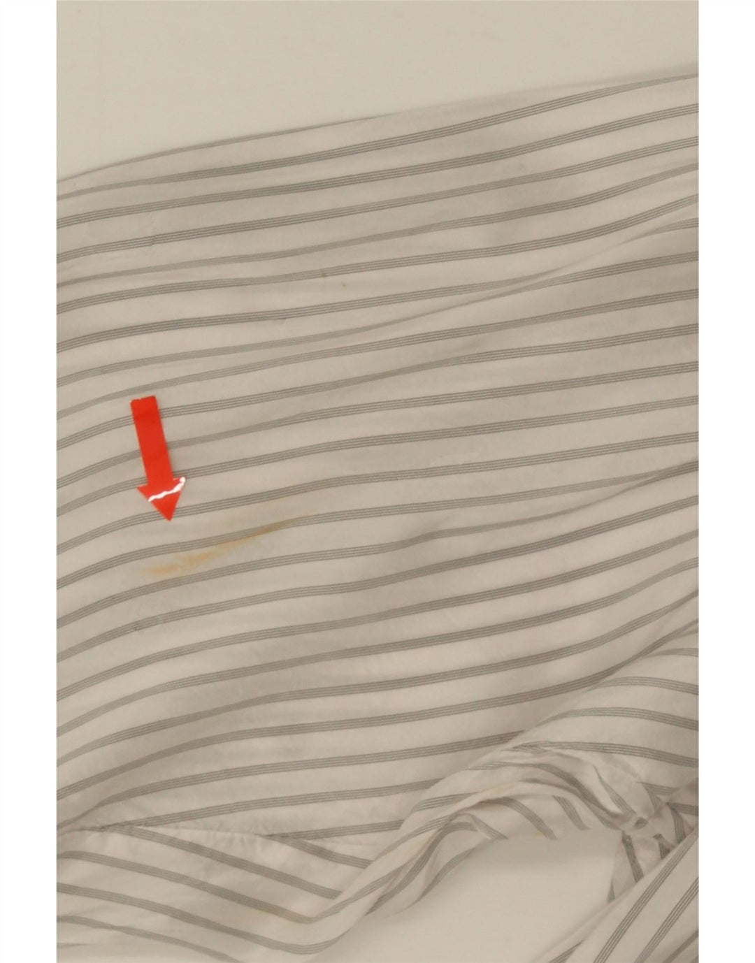 Benetton Womens Tall Shirt UK 10 Small White Striped Viscose