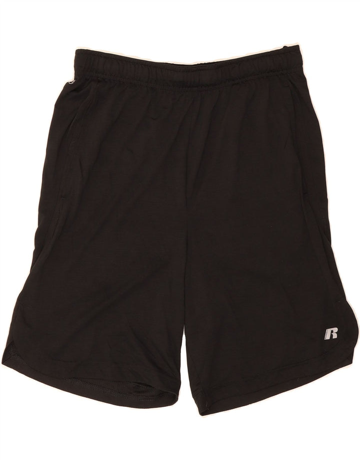 RUSSELL ATHLETIC Mens Sport Shorts Medium  Black Polyester Vintage Russell Athletic and Second-Hand Russell Athletic from Messina Hembry 