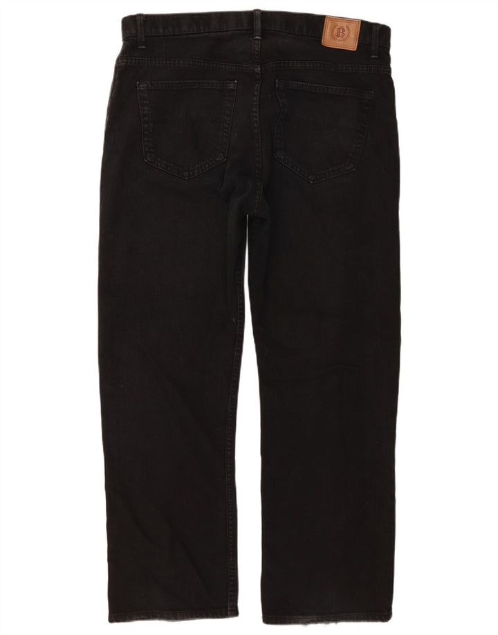 Marks & Spencer Mens Blue Harbour Straight Jeans W36 L29 Black Cotton