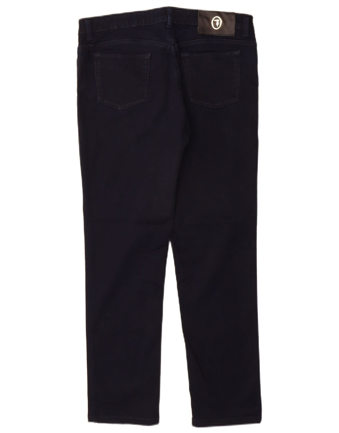 Trussardi Womens Slim Casual Trousers W31 L28 Navy Blue