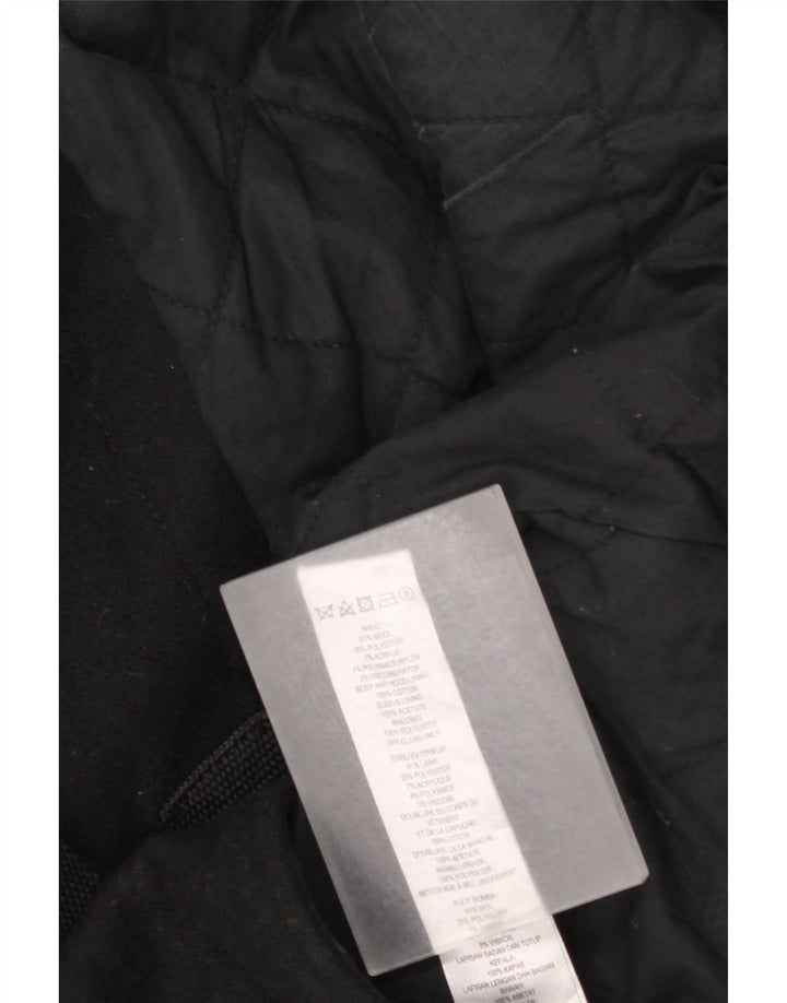 French Connection Mens Pea Coat UK 40 Large Black Wool