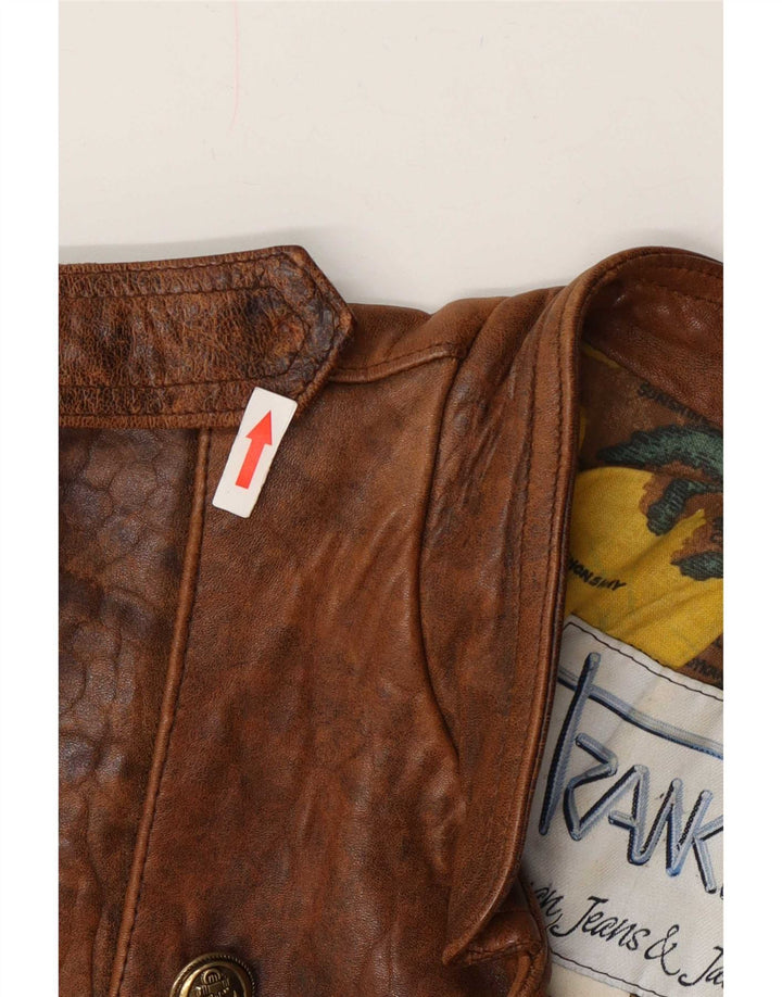 Frankie's Womens Military Crop Double Breasted Jacket UK 18 XL Brown