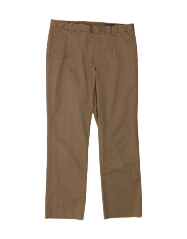 BONOBOS Womens Straight Chino Trousers W34 L30 Grey Cotton Vintage BONOBOS and Second-Hand BONOBOS from Messina Hembry 