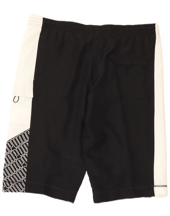 Puma Mens Graphic Sport Shorts Medium  Black Colourblock