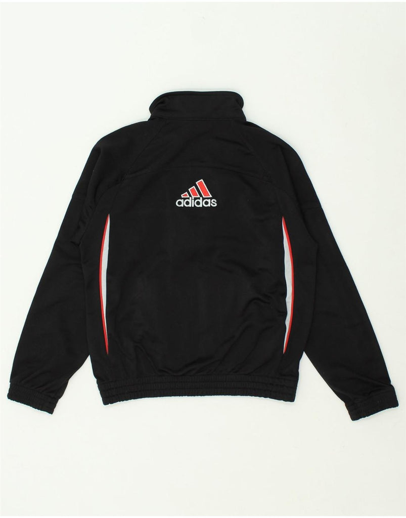 ADIDAS Boys Graphic Tracksuit Top Jacket 9-10 Years Black Colourblock | Vintage Adidas | Thrift | Second-Hand Adidas | Used Clothing | Messina Hembry 