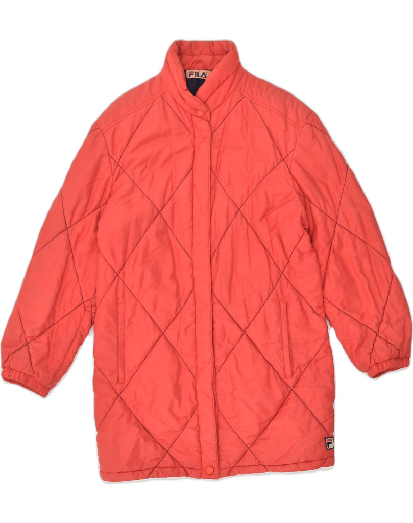 FILA Womens Quilted Jacket UK 16 Large Red | Vintage Fila | Thrift | Second-Hand Fila | Used Clothing | Messina Hembry 