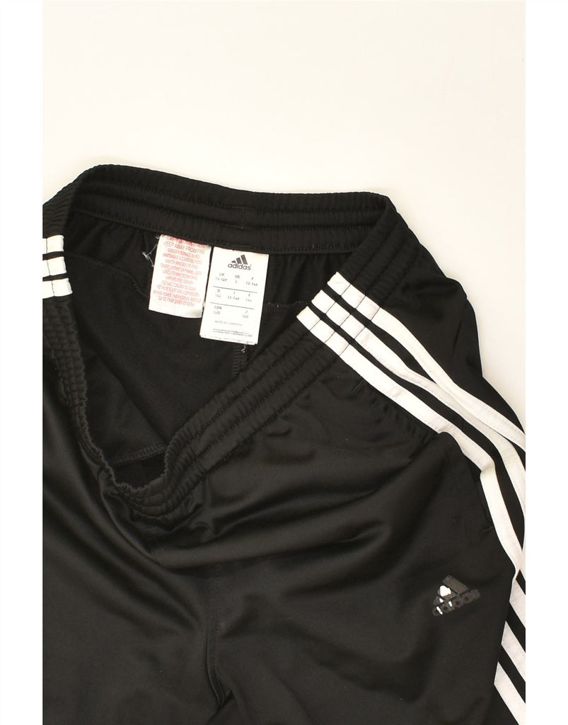 ADIDAS Boys Tracksuit Trousers Joggers 13-14 Years Large  Black Polyester | Vintage Adidas | Thrift | Second-Hand Adidas | Used Clothing | Messina Hembry 