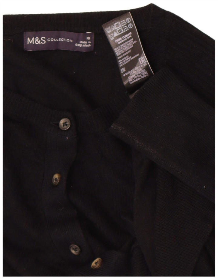 Marks & Spencer Womens Oversized Cardigan Sweater UK 10 Small Black