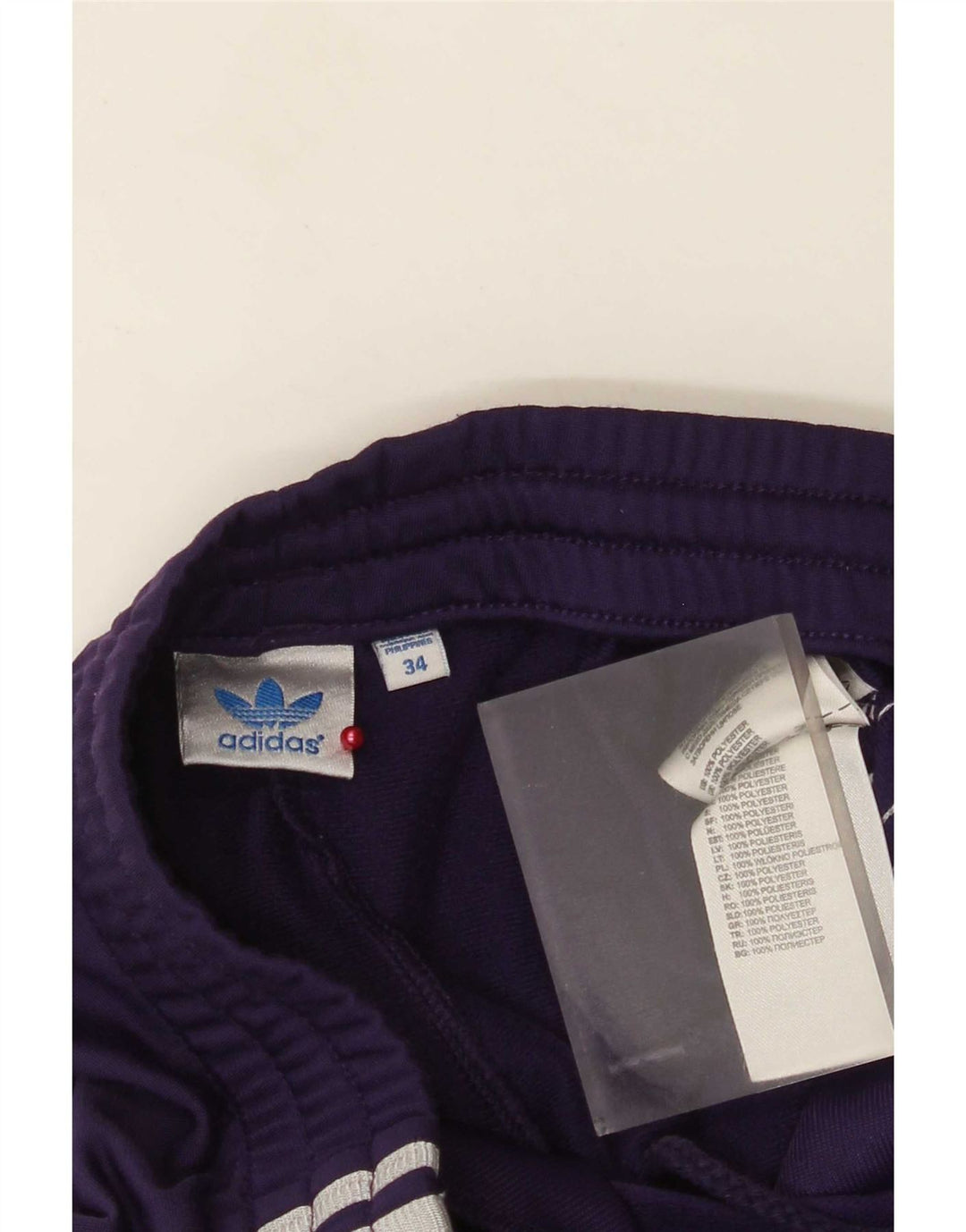Adidas Womens Tracksuit Trousers EU 34 XS Purple Polyester