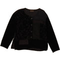 SPENCER ALEXIS Womens Shirt Blouse UK 12 Medium Black Patchwork Vintage Spencer Alexis and Second-Hand Spencer Alexis from Messina Hembry 