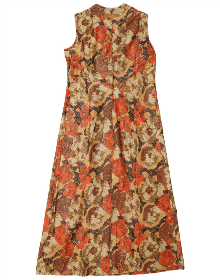 Vintage Womens Sleeveless Maxi Dress UK 14 Medium Multicoloured Floral