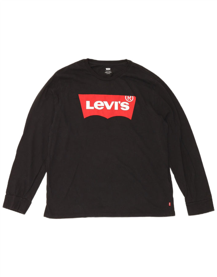 Levi's Mens Graphic Top Long Sleeve XL Black Cotton