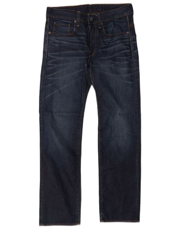 G-Star Mens 3301 Straight Jeans W30 L32 Blue Cotton