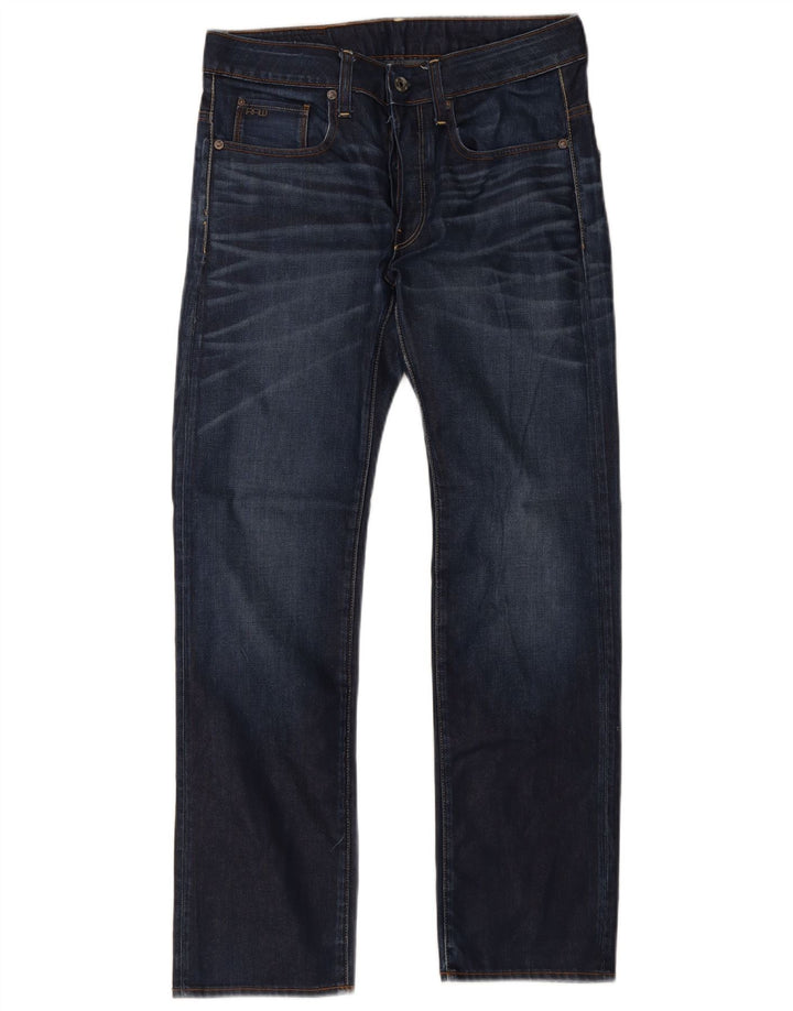 G-Star Mens 3301 Straight Jeans W30 L32 Blue Cotton