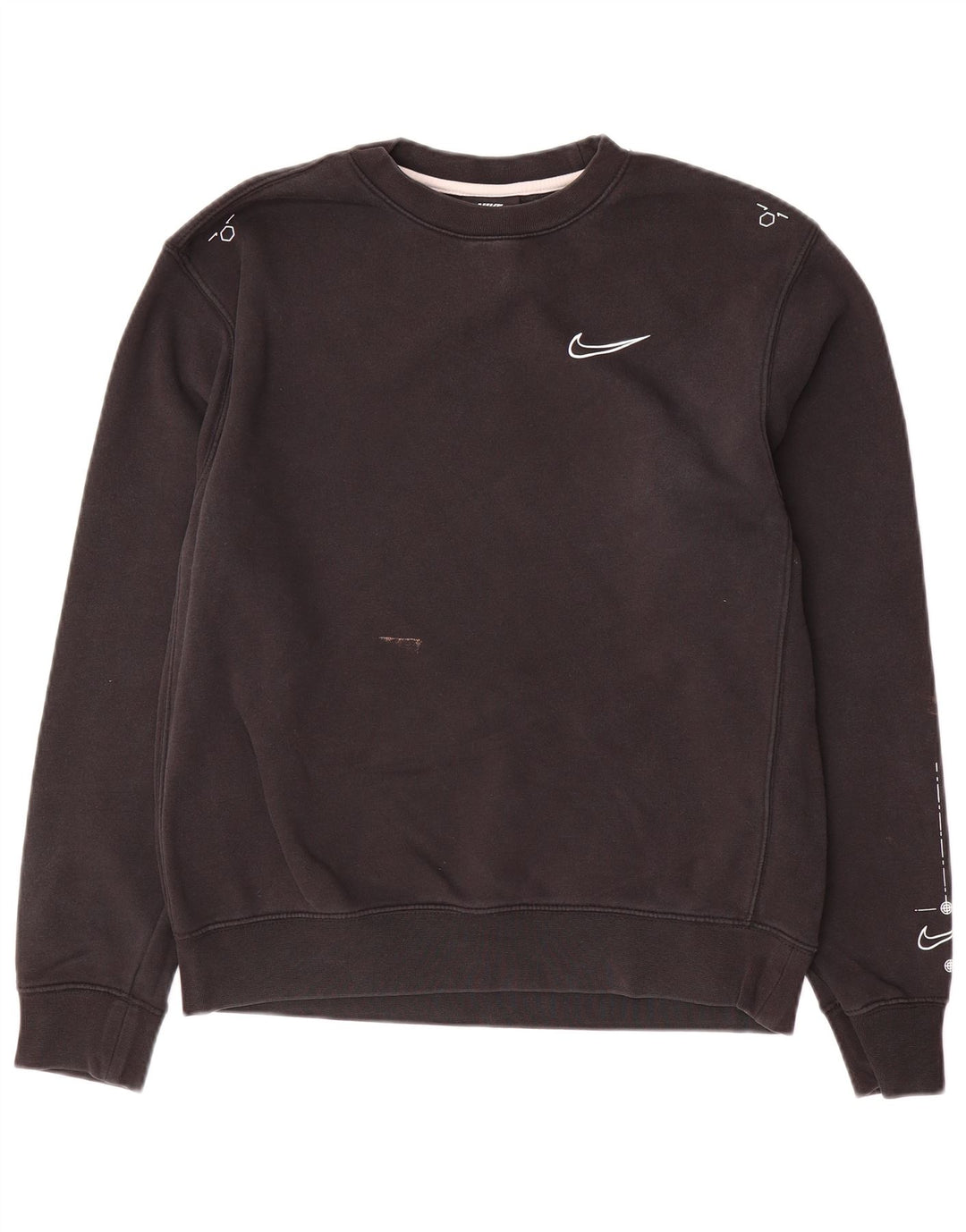 NIKE Mens Loose Fit Sweatshirt Jumper Small Black Cotton