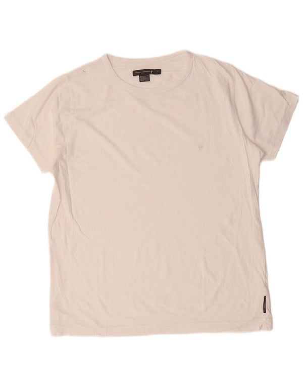 French Connection Mens T-Shirt Top Large White Cotton