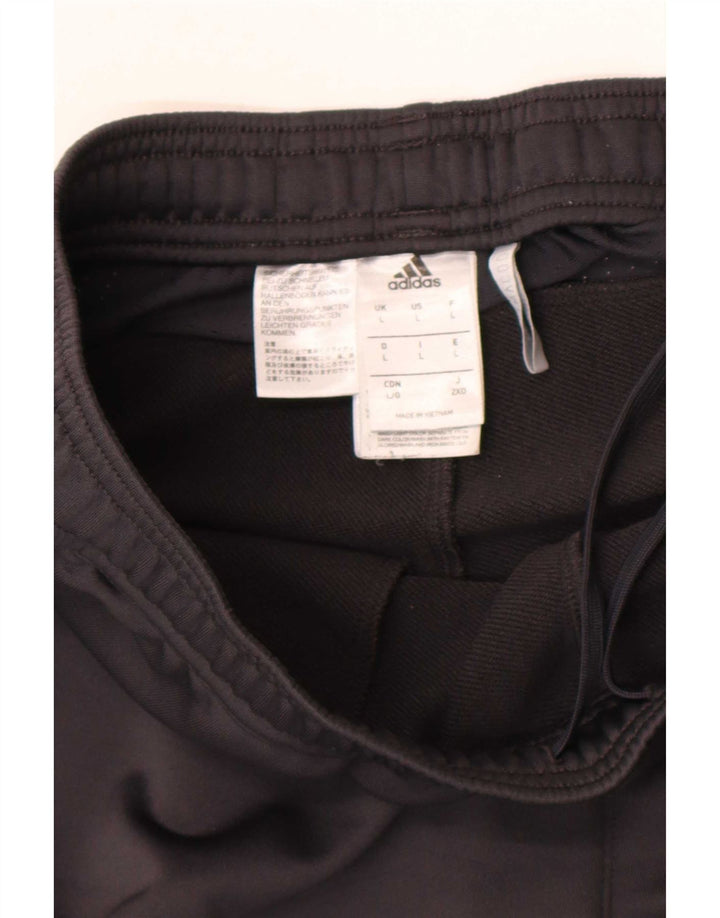 Adidas Mens Manchester United Tracksuit Trousers Large Grey Polyester