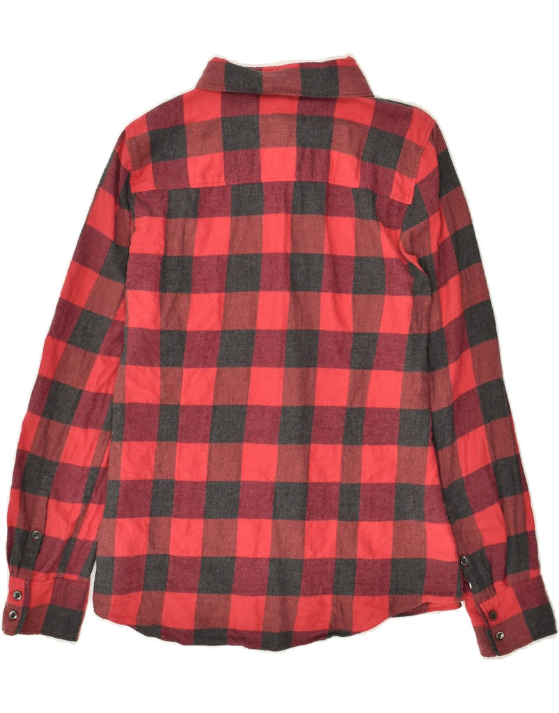 J. CREW Womens Perfect Fit Flannel Shirt US 6 Medium Red Gingham Cotton | Vintage J. Crew | Thrift | Second-Hand J. Crew | Used Clothing | Messina Hembry 