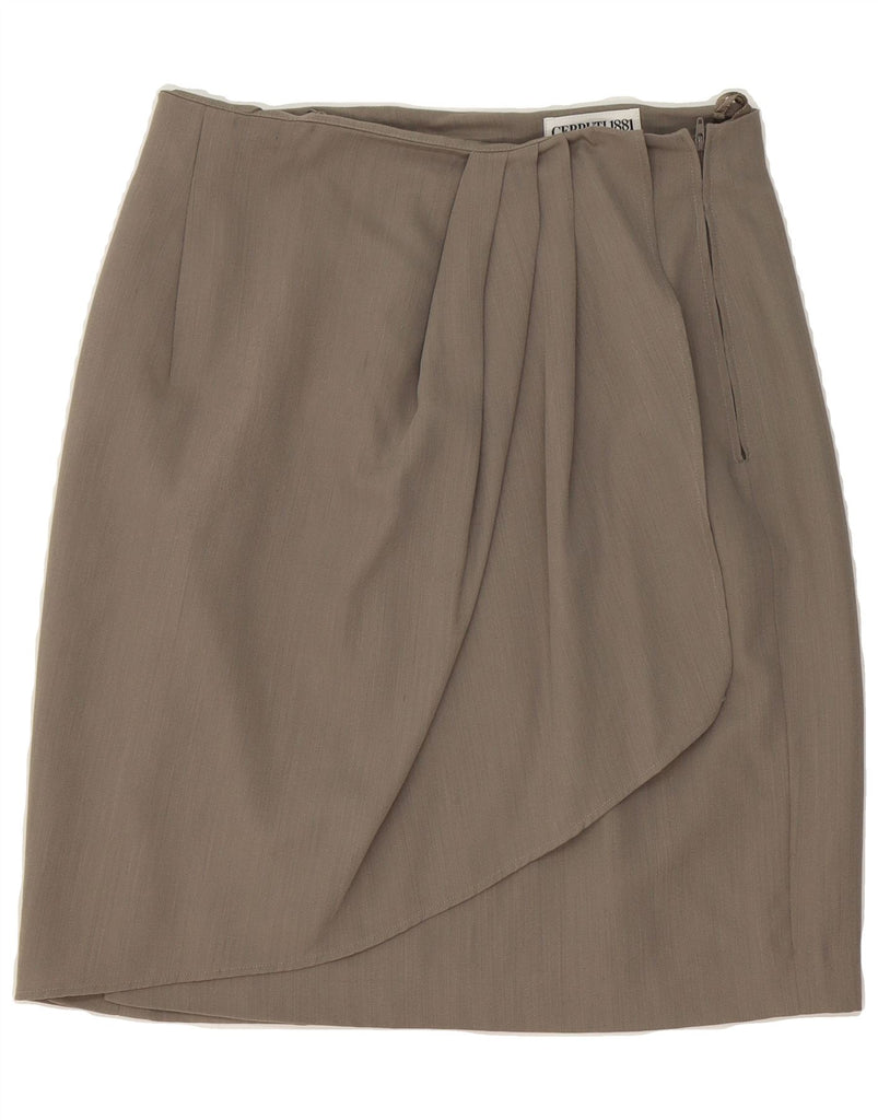 CERRUTI 1881 Womens Pencil Skirt IT 42 Medium W32  Grey Cotton Vintage Cerruti 1881 and Second-Hand Cerruti 1881 from Messina Hembry 