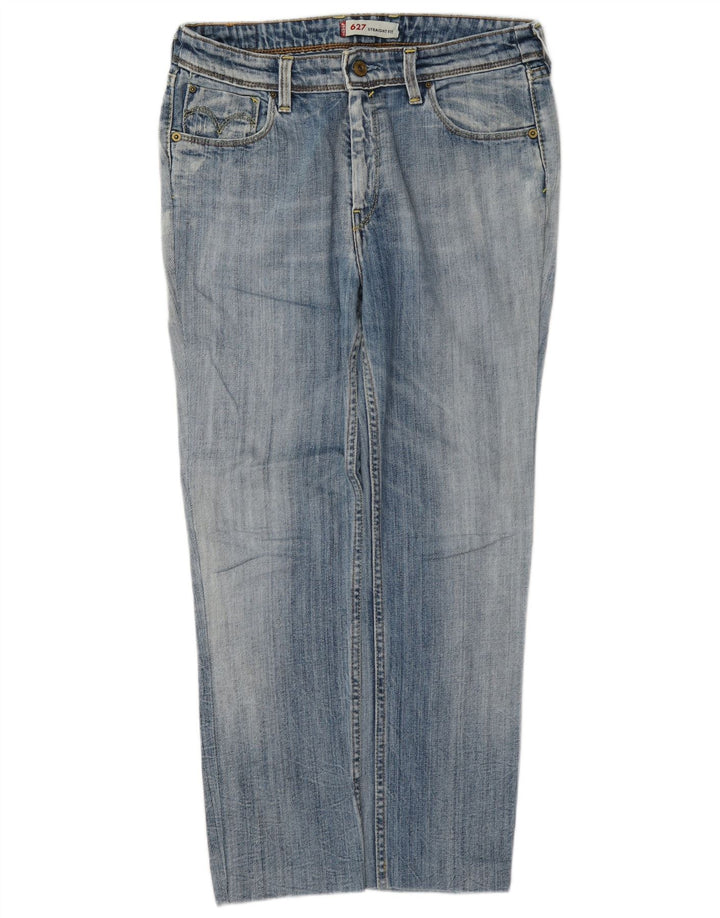 Levi's Womens 627 Crop Straight Jeans W30 L26 Blue