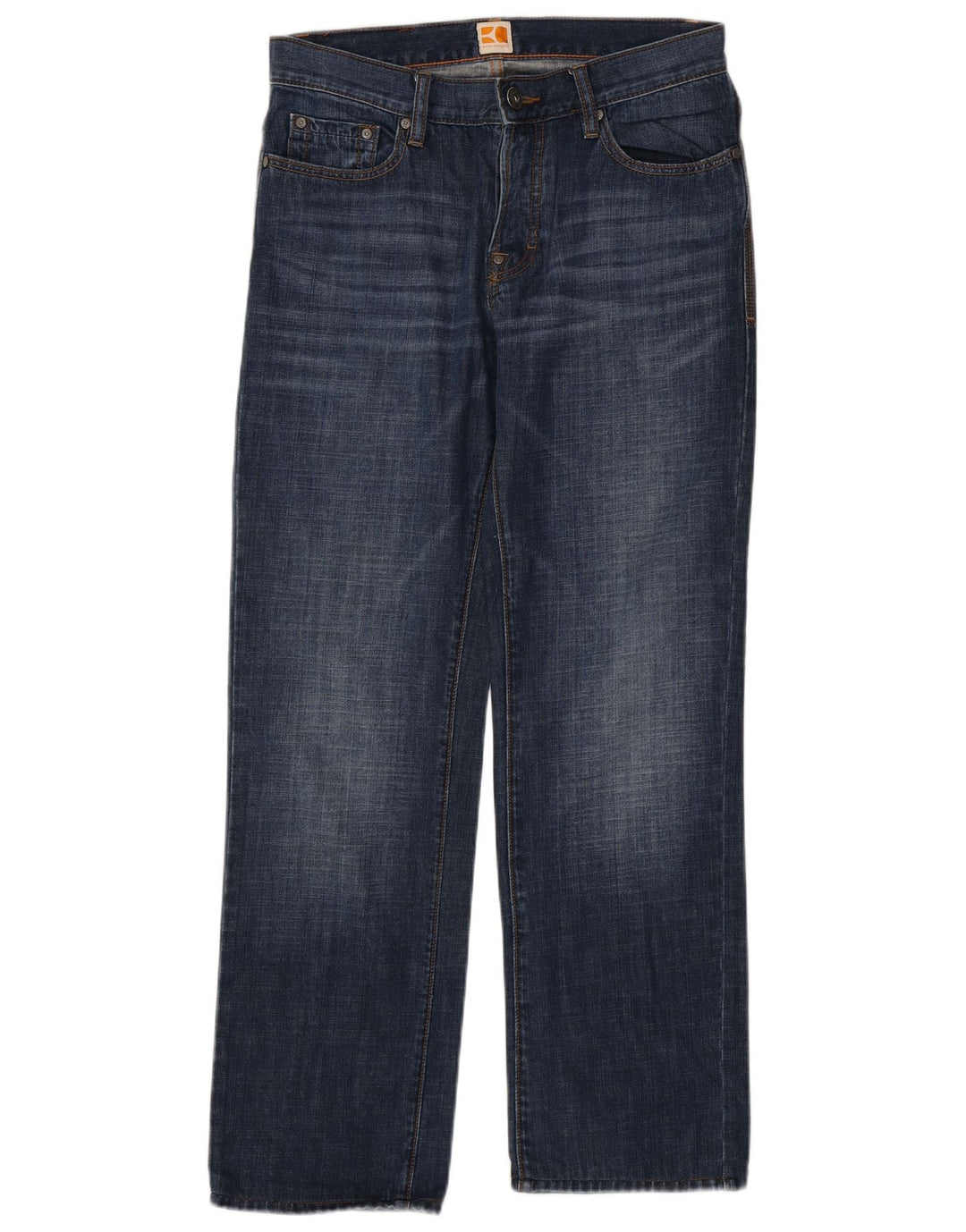 Hugo Boss Mens Straight Jeans W31 L34 Blue Cotton