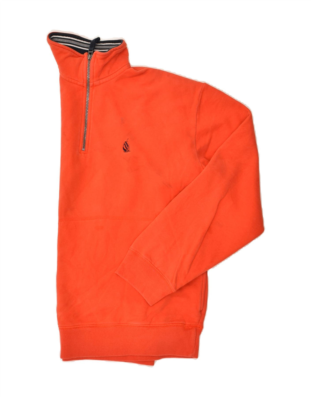NAUTICA Mens Zip Neck Sweatshirt Jumper Large Orange Vintage Nautica and Second-Hand Nautica from Messina Hembry 