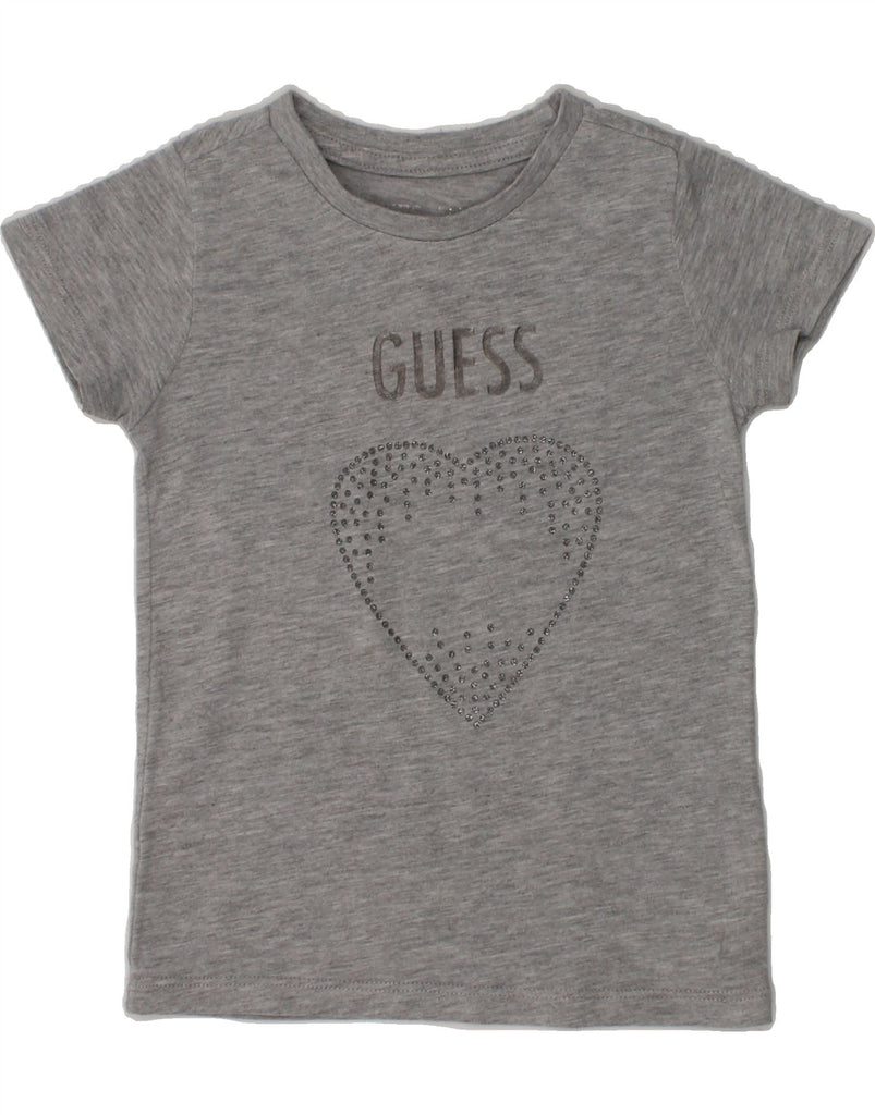 GUESS Girls Graphic T-Shirt Top 2-3 Years Grey Cotton | Vintage Guess | Thrift | Second-Hand Guess | Used Clothing | Messina Hembry 