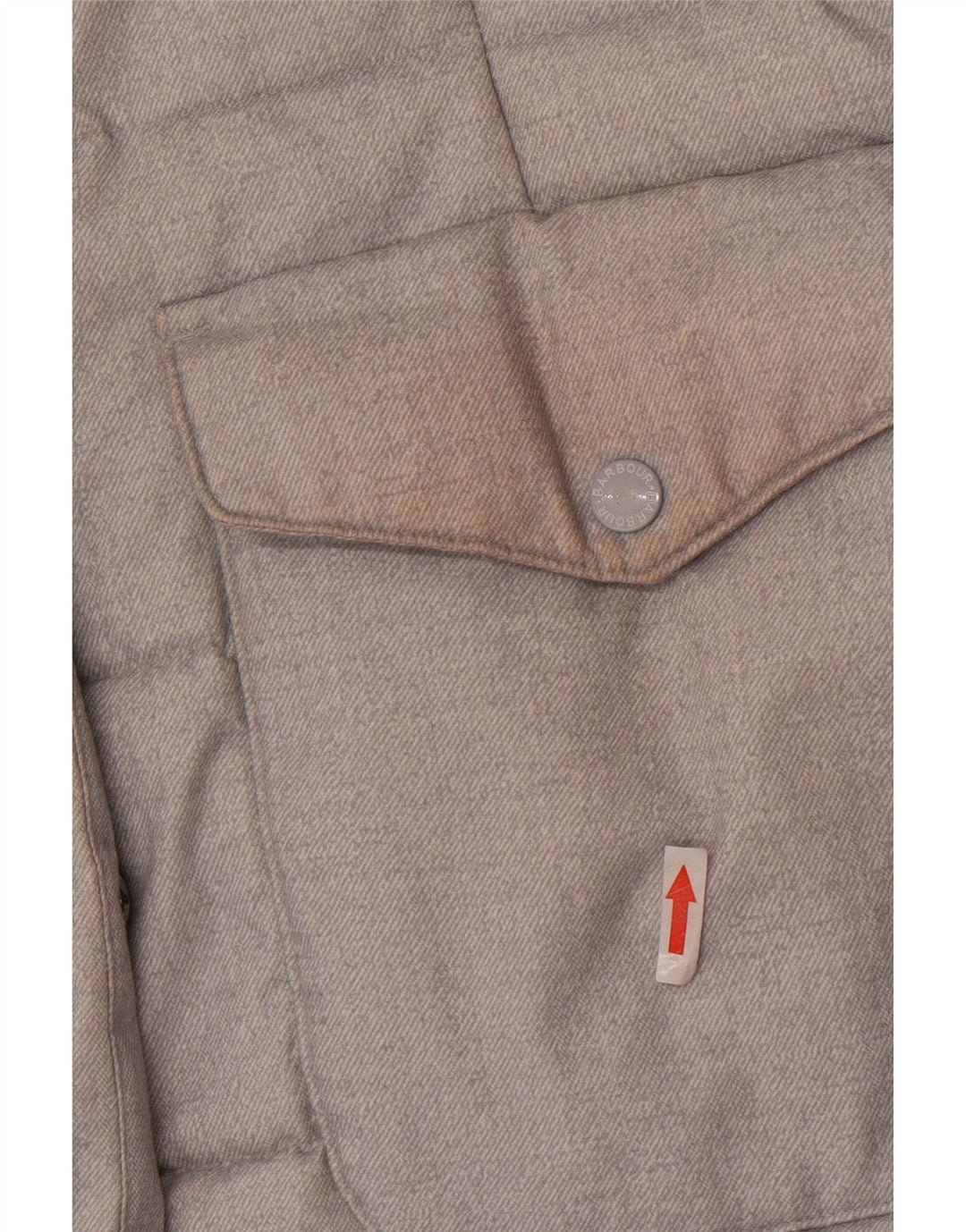 Barbour Womens Hooded Padded Coat UK 16 Large Grey Polyester