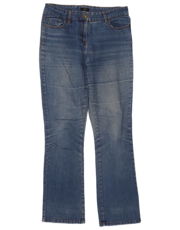 M&Co Womens Bootcut Jeans UK 10 Small W32 L31 Blue Cotton