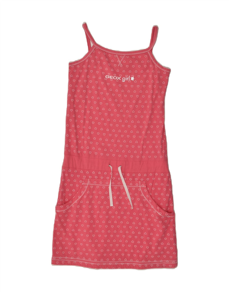 GEOX Girls Tennis Dress 13-14 Years Pink Cotton Heart | Vintage Geox | Thrift | Second-Hand Geox | Used Clothing | Messina Hembry 