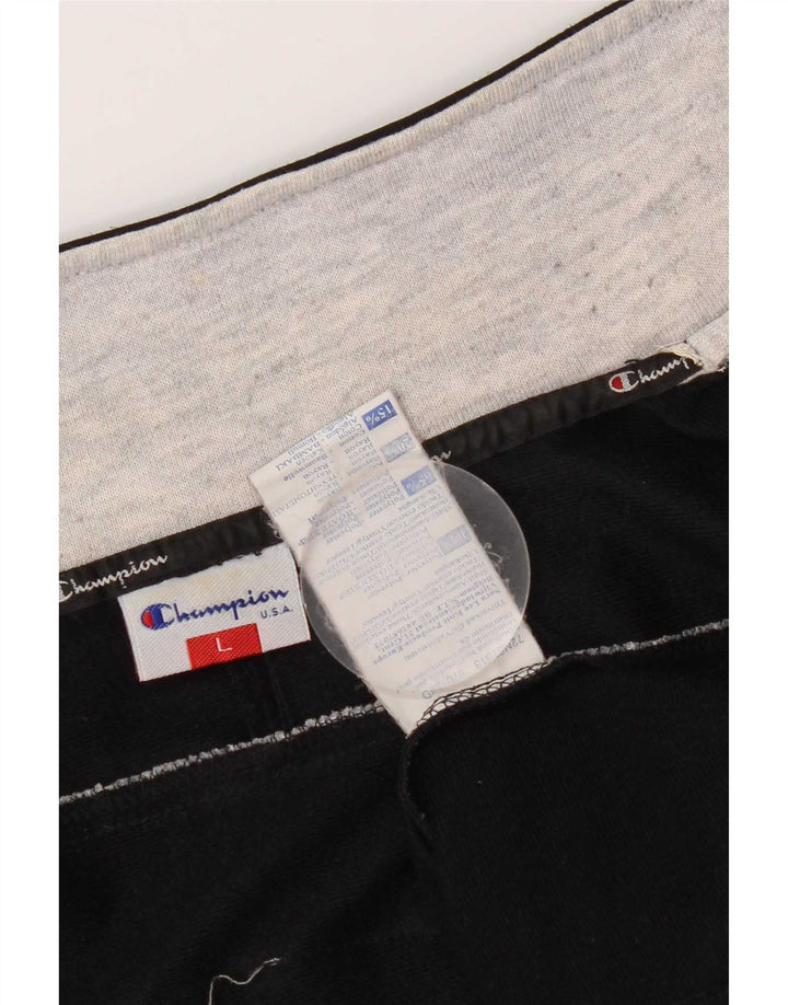 Champion Mens Graphic Tracksuit Top Jacket Large Black Colourblock
